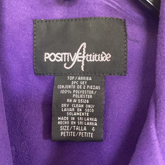 Vintage purple office jacket with shoulder pads petite - Picture 9 of 14